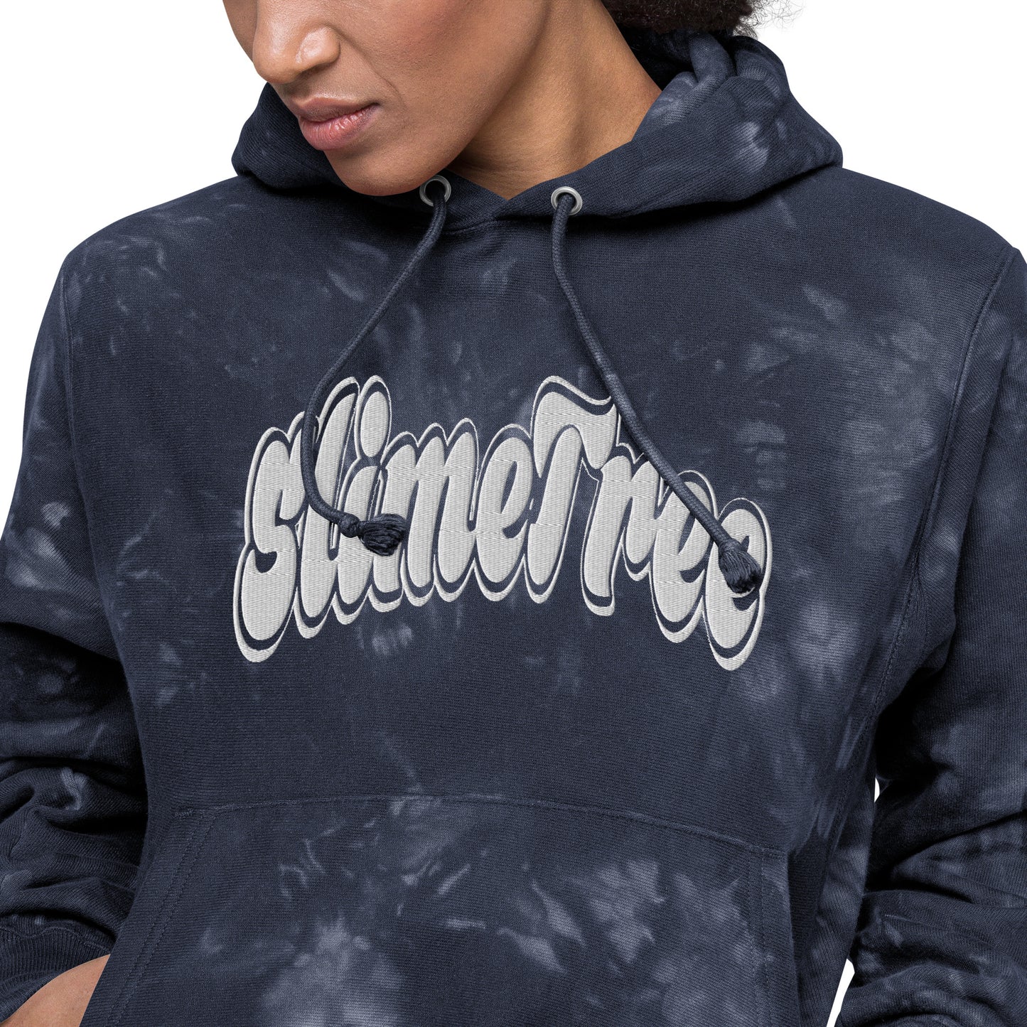 “CURVE 2.0” Big Face Unisex Champion tie-dye hoodie