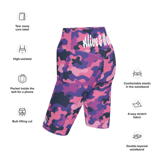 P&P Camo Premium Biker Shorts