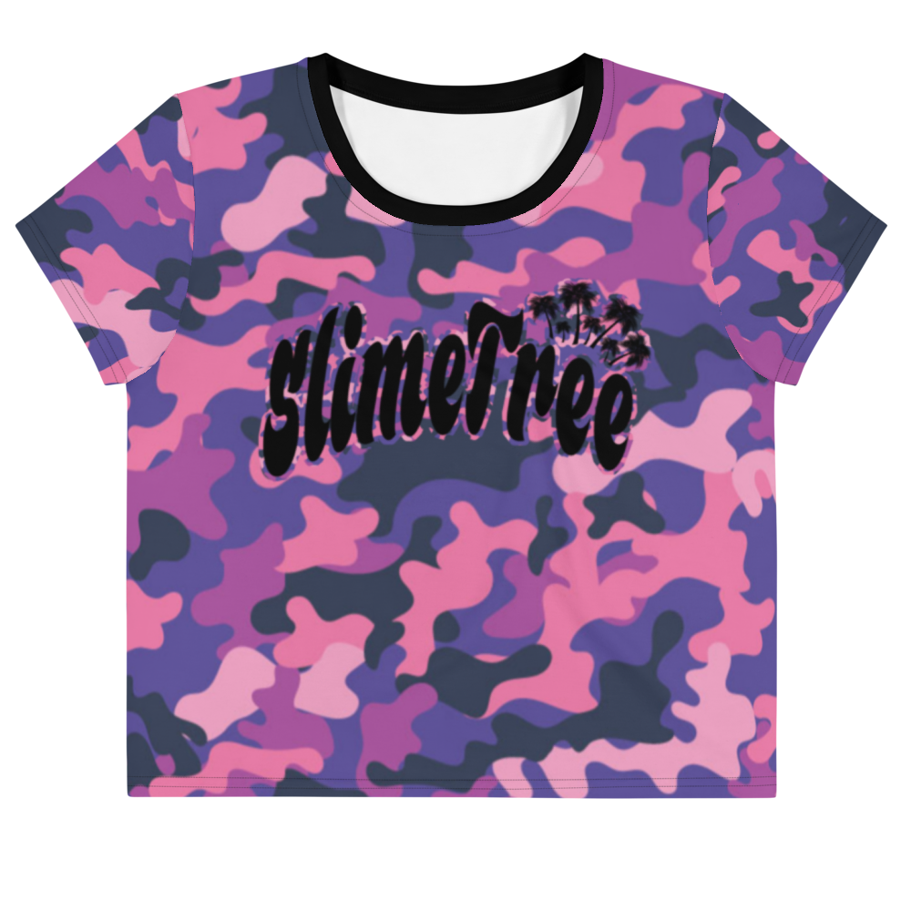 P & P Camo/Black Crop Tee