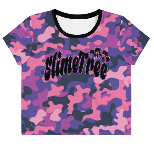 P & P Camo/Black Crop Tee