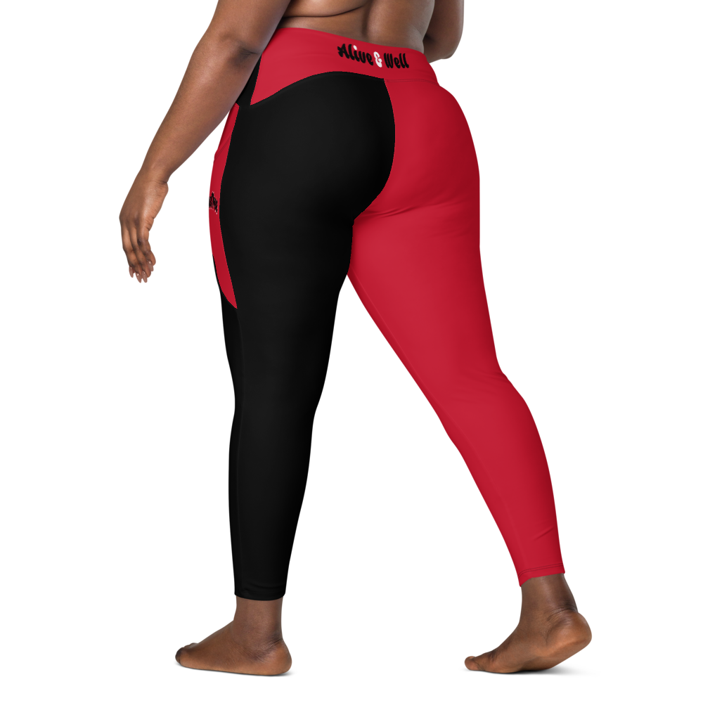 ‘Harley Quinn’ Crossover leggings with pockets