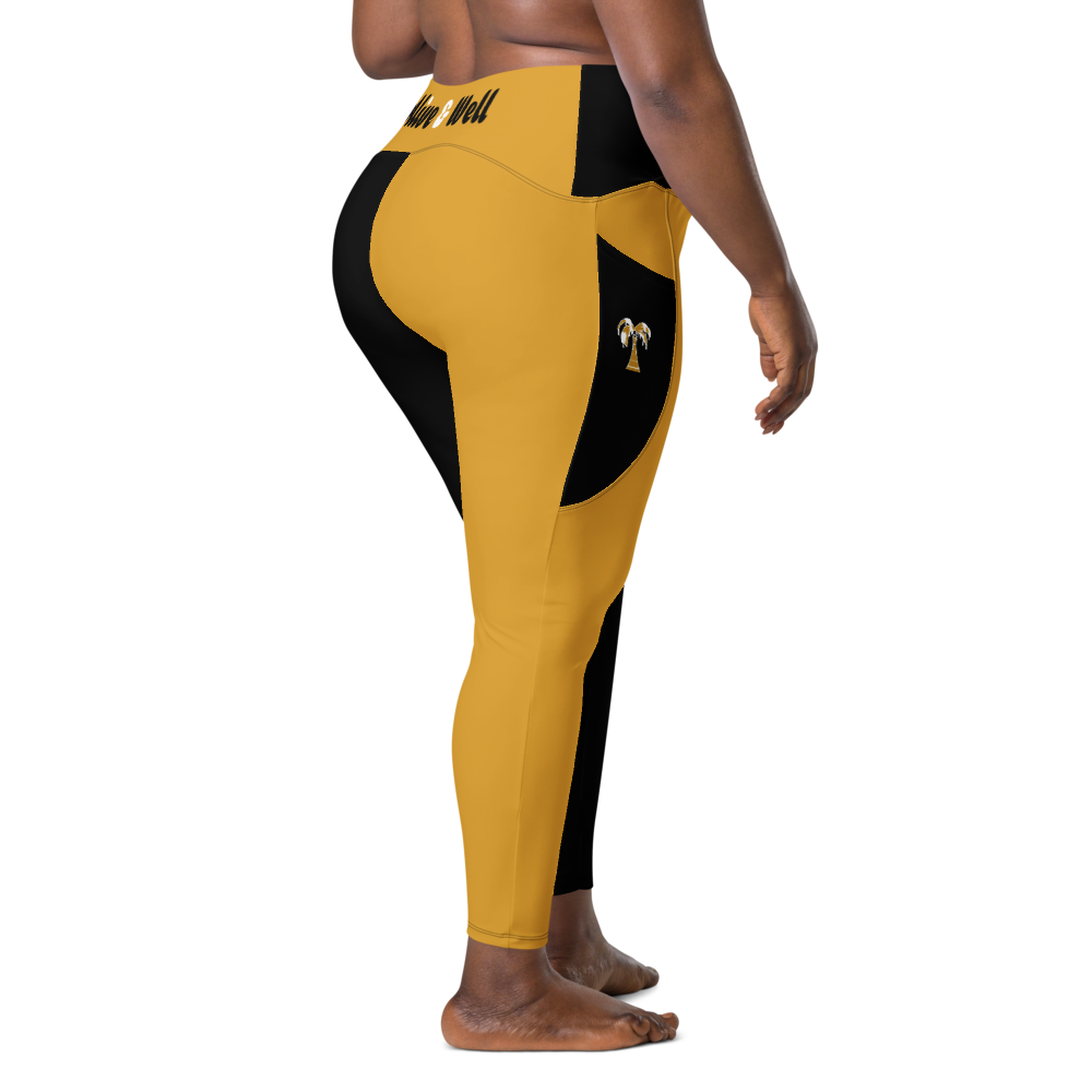 ‘ButterCup‘ Crossover leggings with pockets