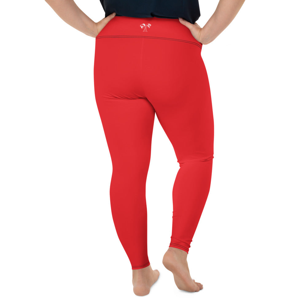 "CALC" Plus Size Leggings Cherry
