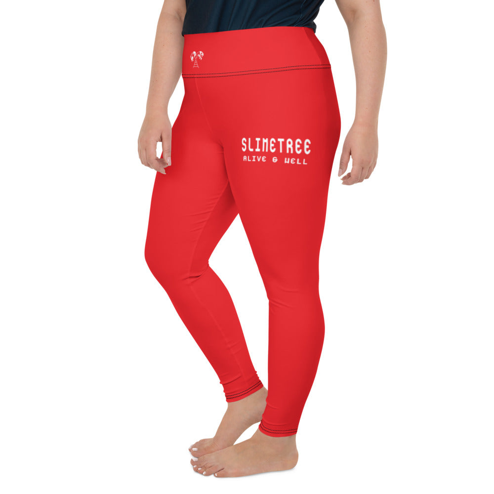 "CALC" Plus Size Leggings Cherry