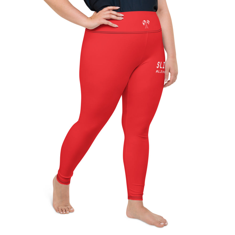 "CALC" Plus Size Leggings Cherry