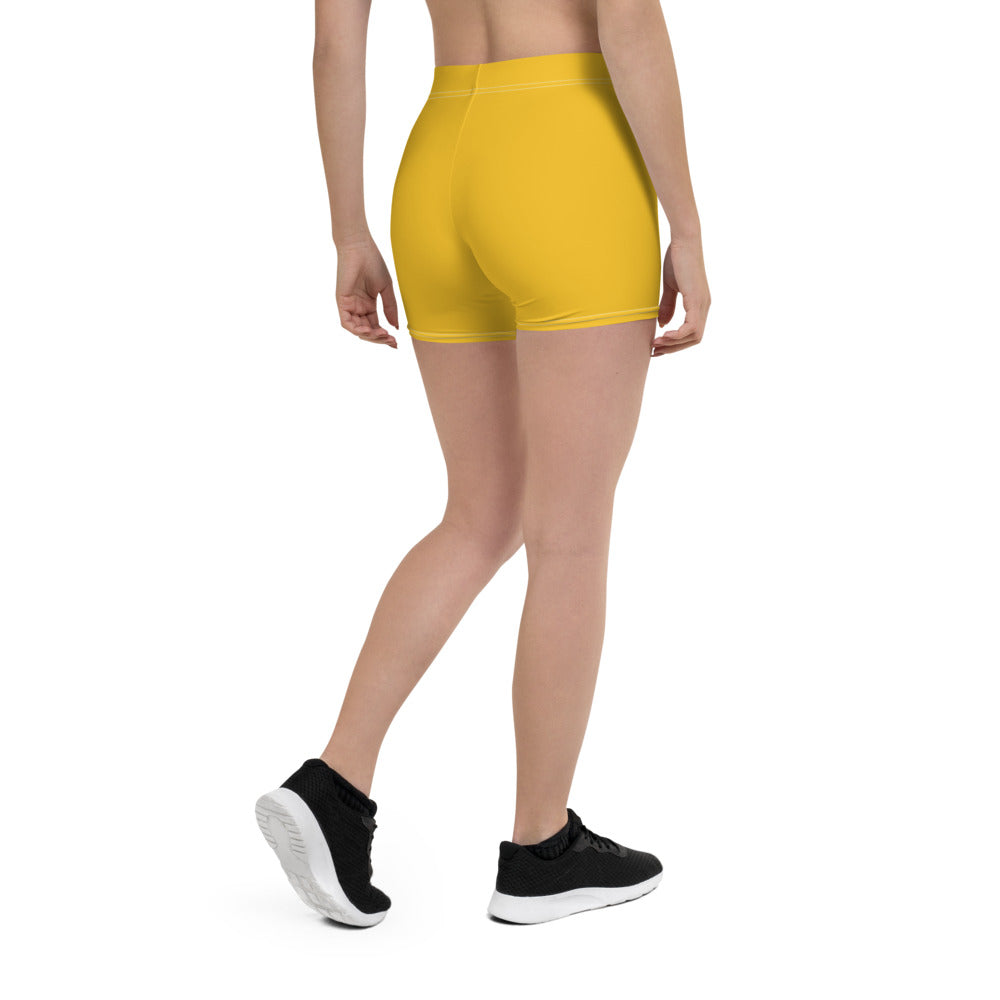 "CALC" Biker Shorts Gold