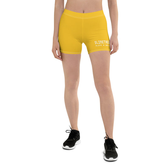 "CALC" Biker Shorts Gold