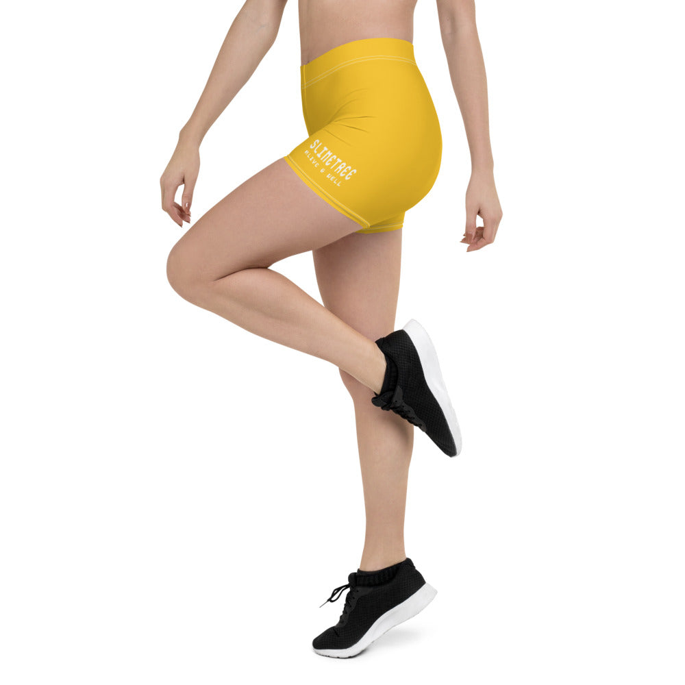 "CALC" Biker Shorts Gold