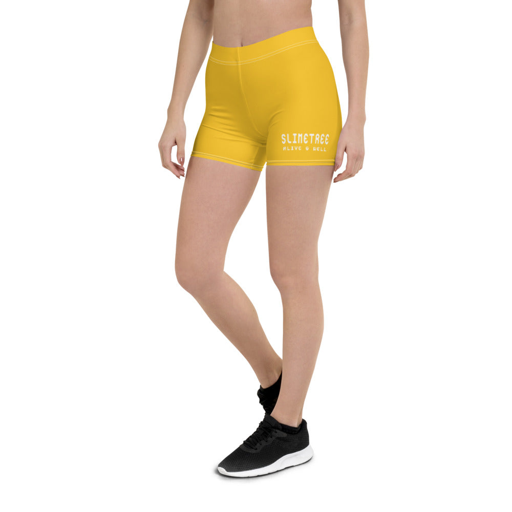"CALC" Biker Shorts Gold