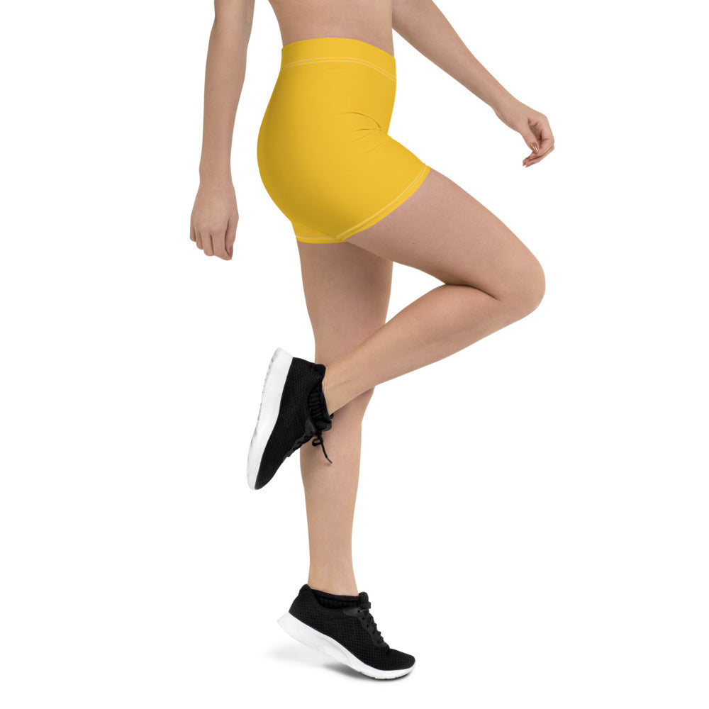 "CALC" Biker Shorts Gold