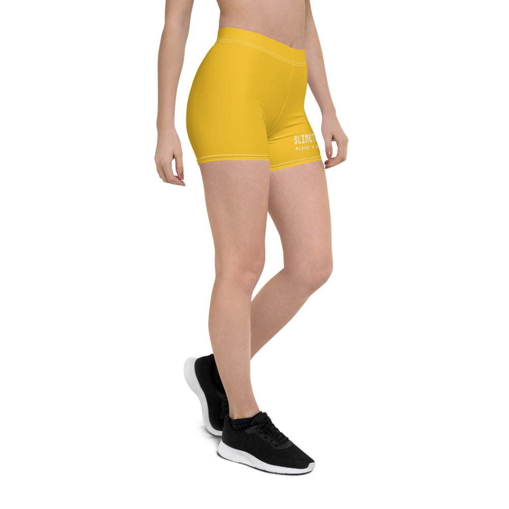 "CALC" Biker Shorts Gold