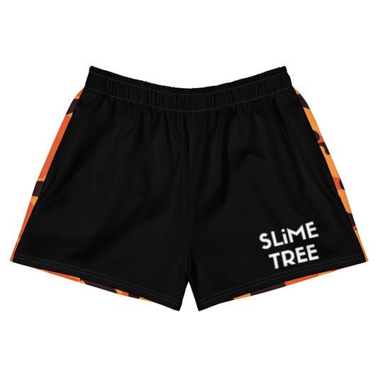 Black & Orange Camo Women's Short Shorts