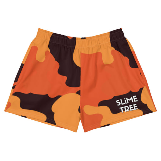 Orange Camo Women's Short Shorts