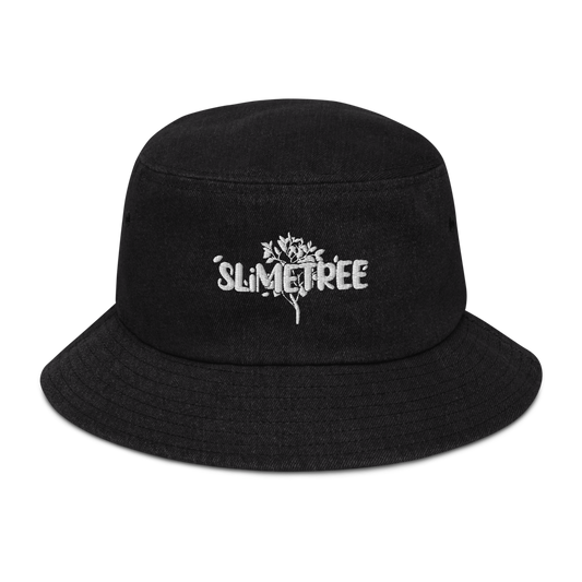 White “Fall 21” Denim bucket hat
