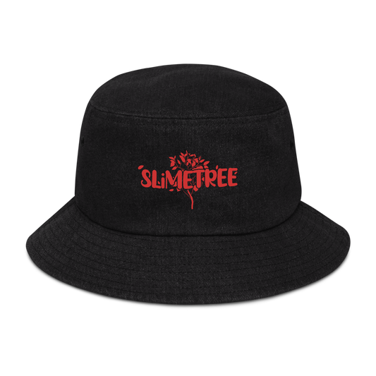Red “Fall 21” Denim bucket hat