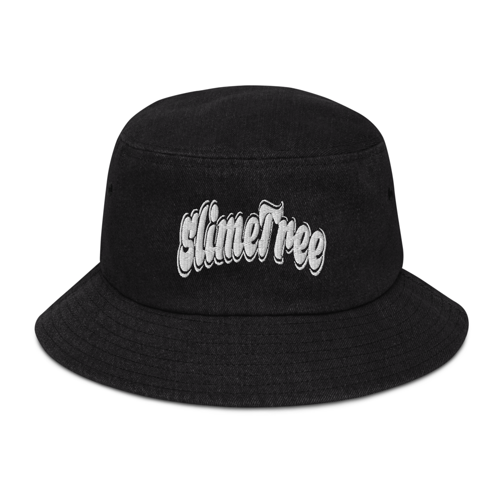 White “Curve” Denim bucket hat