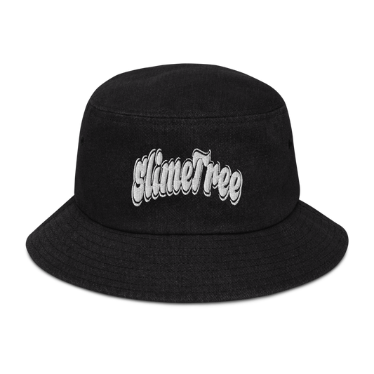 White “Curve” Denim bucket hat