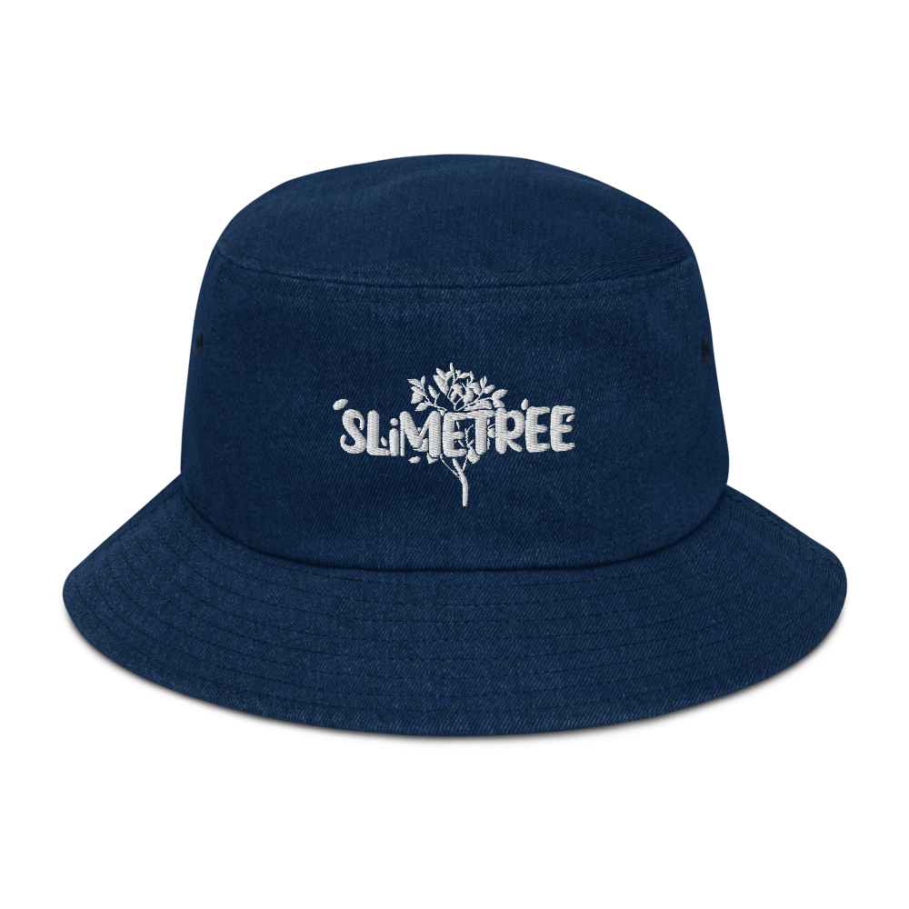 White “Fall 21” Denim bucket hat