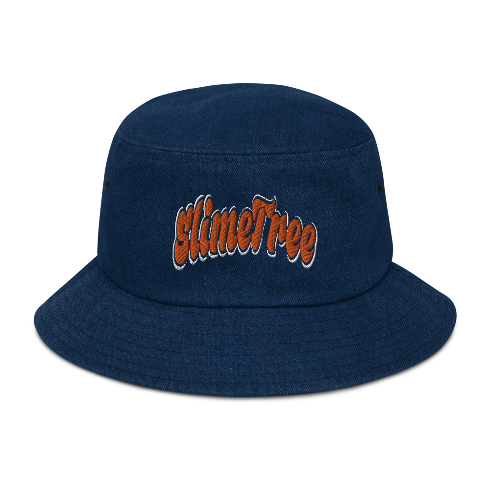 Orange “Curve” Denim bucket hat