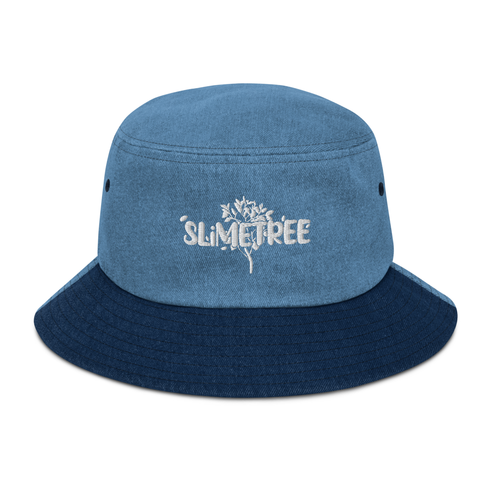 White “Fall 21” Denim bucket hat
