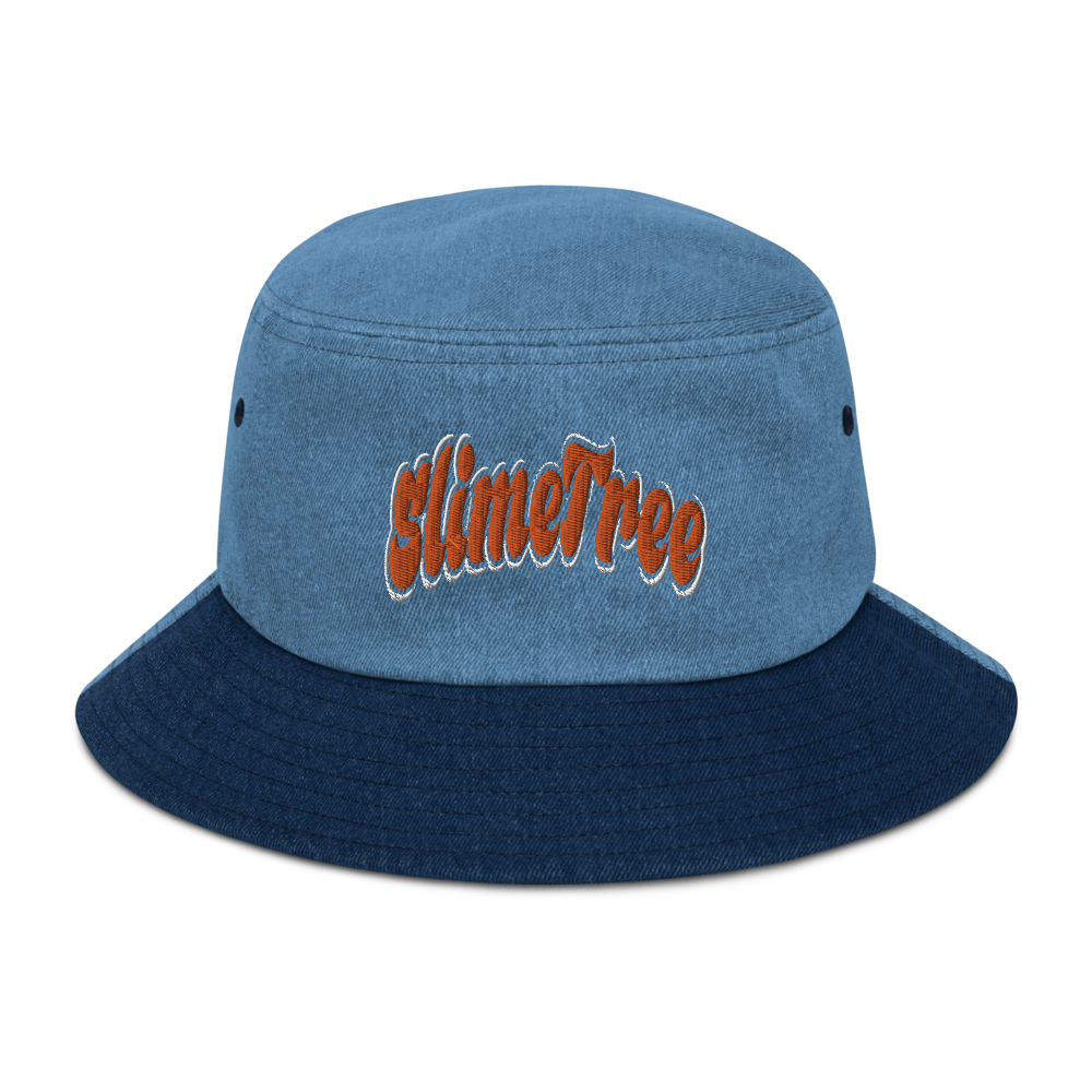 Orange “Curve” Denim bucket hat
