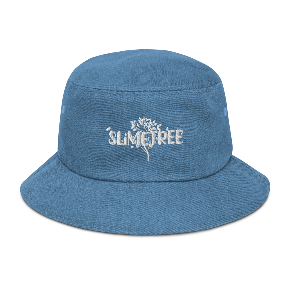 White “Fall 21” Denim bucket hat