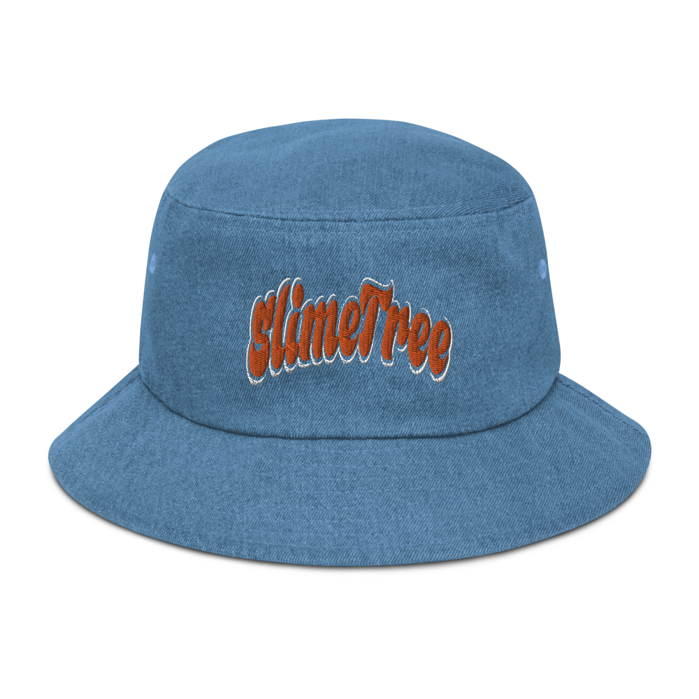 Orange “Curve” Denim bucket hat