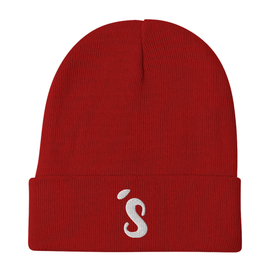 “ ‘S “ white Embroidered Beanie