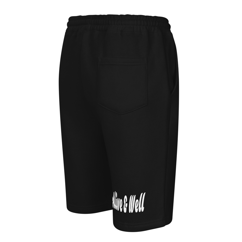 white "Curve" Men's fleece shorts