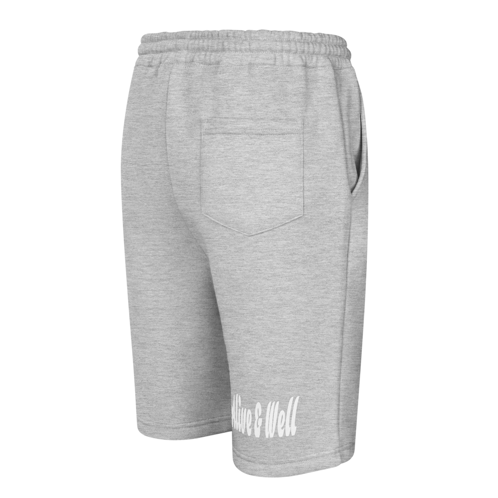 white "Curve" Men's fleece shorts