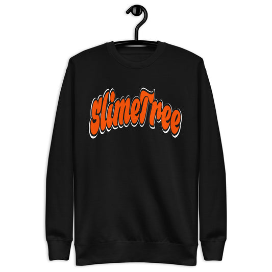 Orange “Curve” Unisex Fleece Pullover