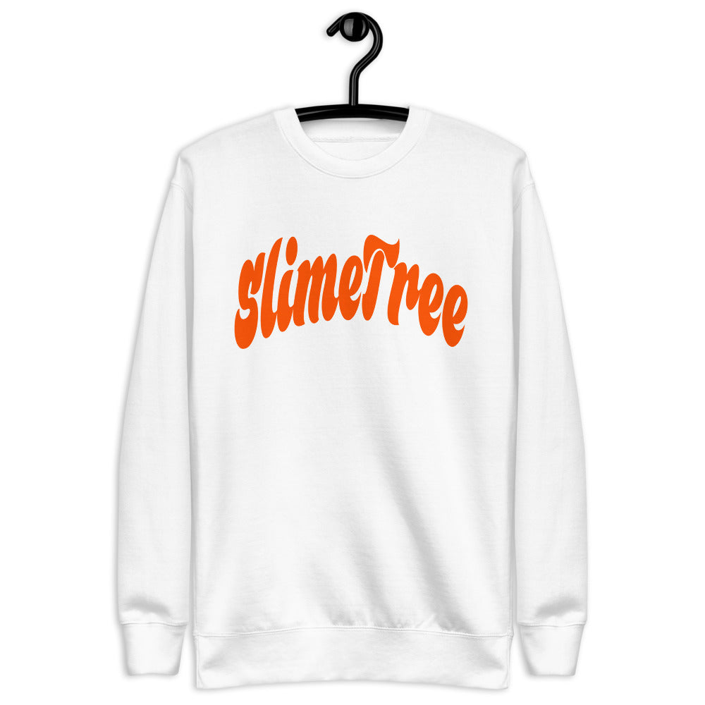 Orange “Curve” Unisex Fleece Pullover