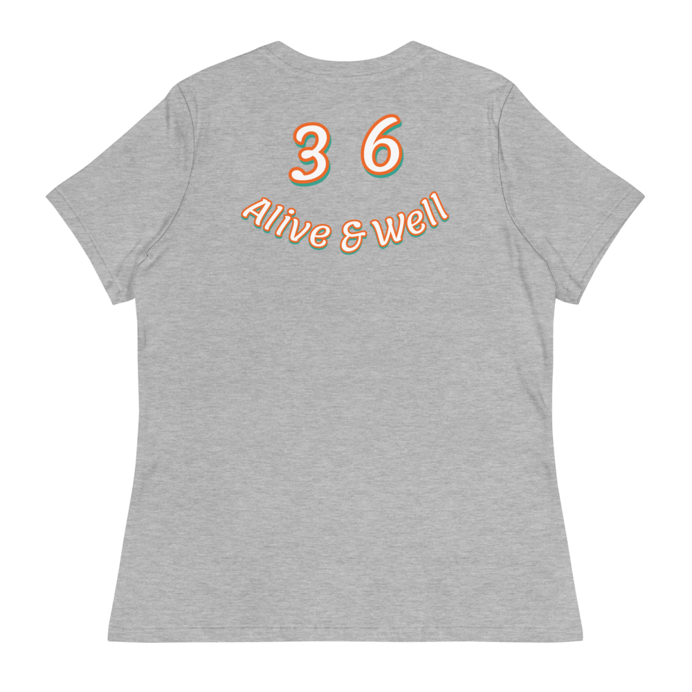 Orange/Teal "STACK" Women's Relaxed T-Shirt