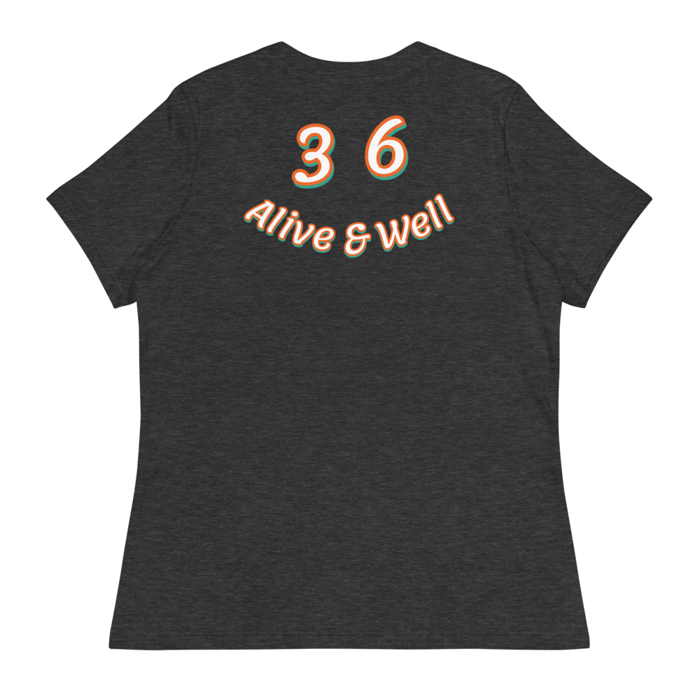 Orange/Teal "STACK" Women's Relaxed T-Shirt