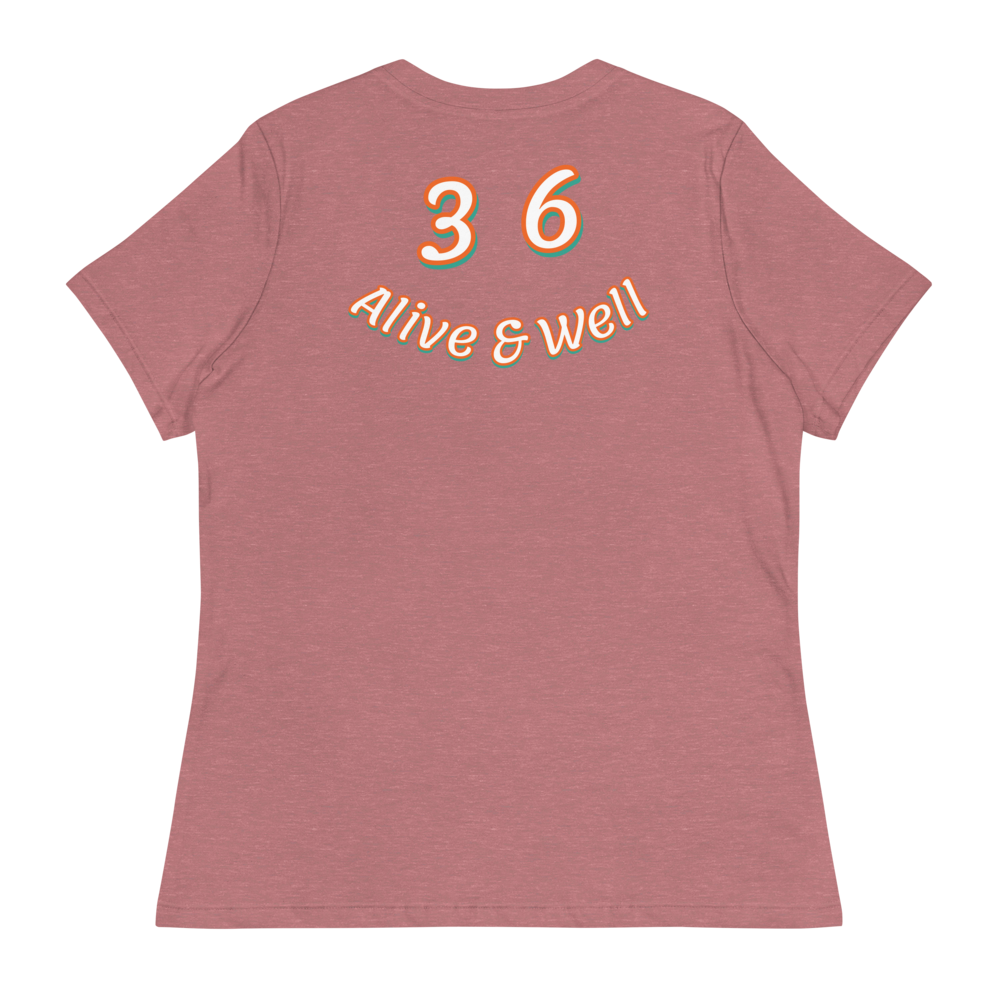 Orange/Teal "STACK" Women's Relaxed T-Shirt