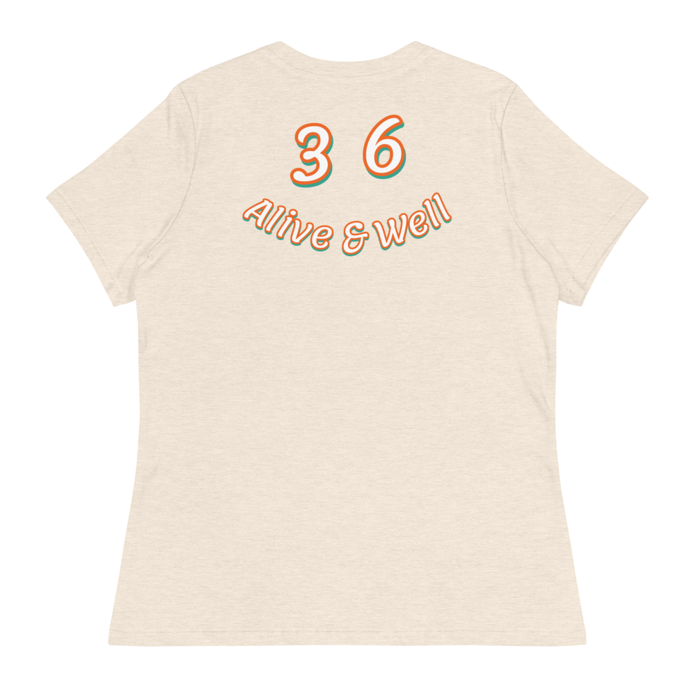 Orange/Teal "STACK" Women's Relaxed T-Shirt