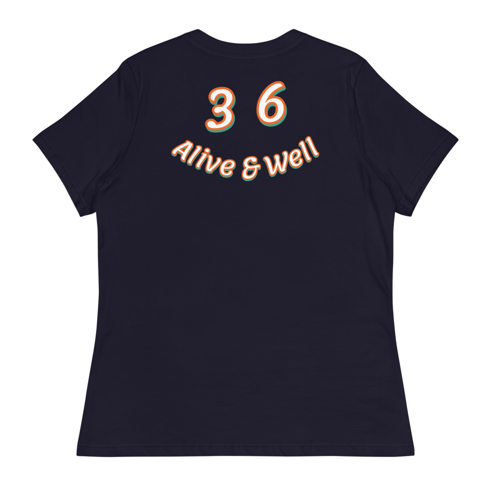 Orange/Teal "STACK" Women's Relaxed T-Shirt