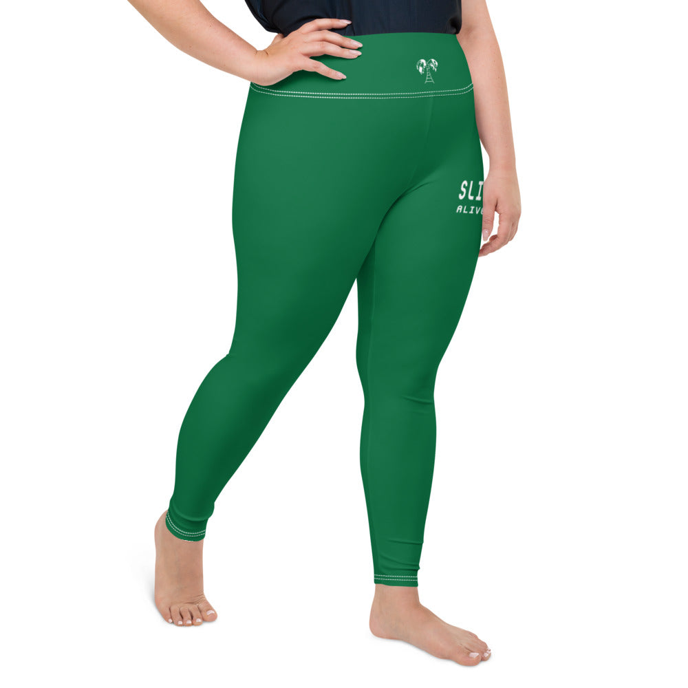 "CALC" Plus Size Leggings Grass