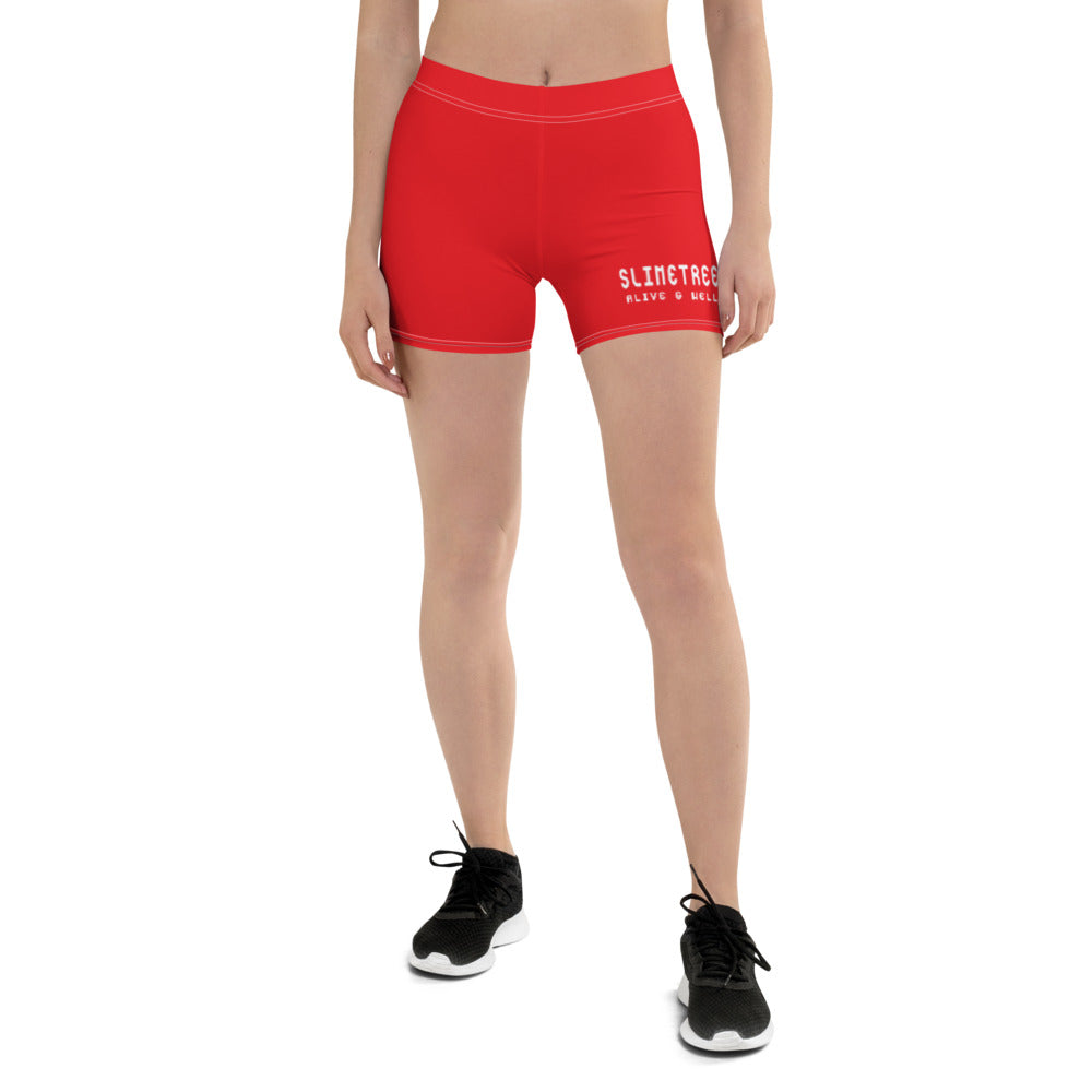 "CALC" Biker Shorts Cherry