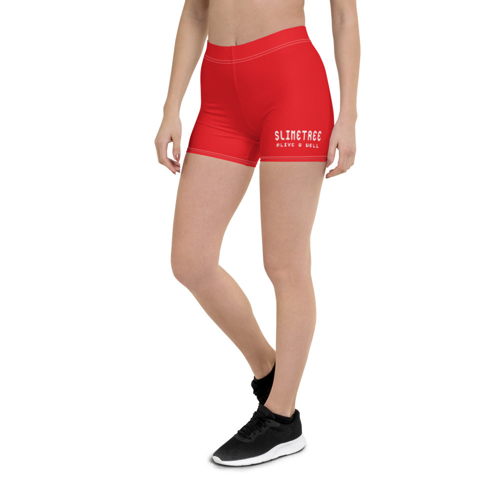 "CALC" Biker Shorts Cherry