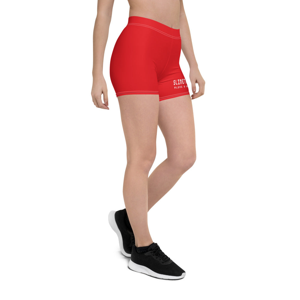 "CALC" Biker Shorts Cherry